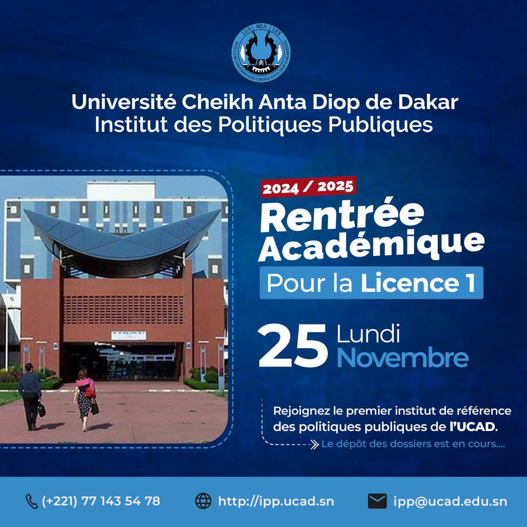 ipp1_ucad's tweet photo. 🎓 Licence en Pratiques et Management des Politiques Publiques (LPMP) à l’Institut des Politiques Publiques (IPP) de l’Université Cheikh Anta Diop de Dakar.

🌟 Devenez un acteur du changement ! Rejoignez notre programme et préparez-vous à façonner l’avenir de notre pays https://t.co/G9W94gCJVK