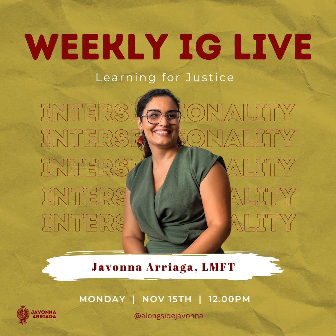 liberatewithyou's tweet image. Join us on November 15th at 12pm EST for our upcoming IG Live: Learning for Justice! 📚 Don’t miss this empowering discussion! 🎃✨ #LearningForJustice #Intersectionality #EducationForLiberation #IGLive