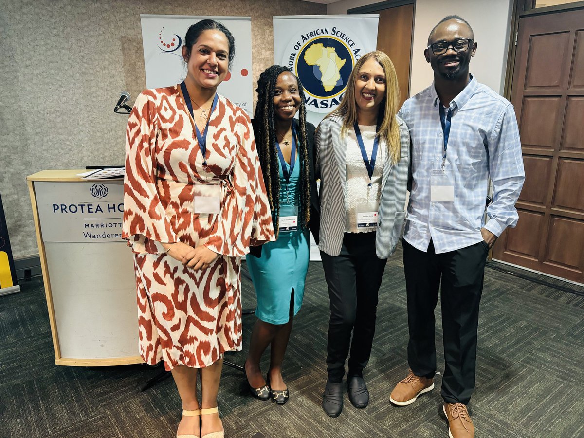 GYA Executive Committee member <a href="/devina_lobine/">Devina lobine</a>, Immediate Past Co-Chair <a href="/pk_mante/">Kolibea</a> and GYA members <a href="/natisha_dukhi/">Dr Natisha Dukhi</a> &amp; <a href="/ChristianNKANGA/">Christian I. NKANGA, PhD</a> are at the African Researcher Career Development Workshop, hosted by <a href="/ASSAf_Official/">AcademyofScienceSA</a>, the Academy of Medical Sciences (AMS) and <a href="/NASAConlineOrg/">NASAC</a> in