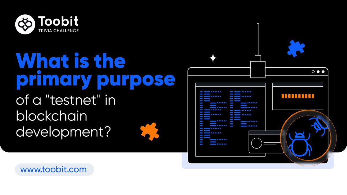 Toobit_official's tweet image. 🧠 Think you’re a blockchain pro? Let’s see if you can tackle today’s challenge! 💪 

#ToobitTrivia #learncrypto #Cryptotrading #testnet