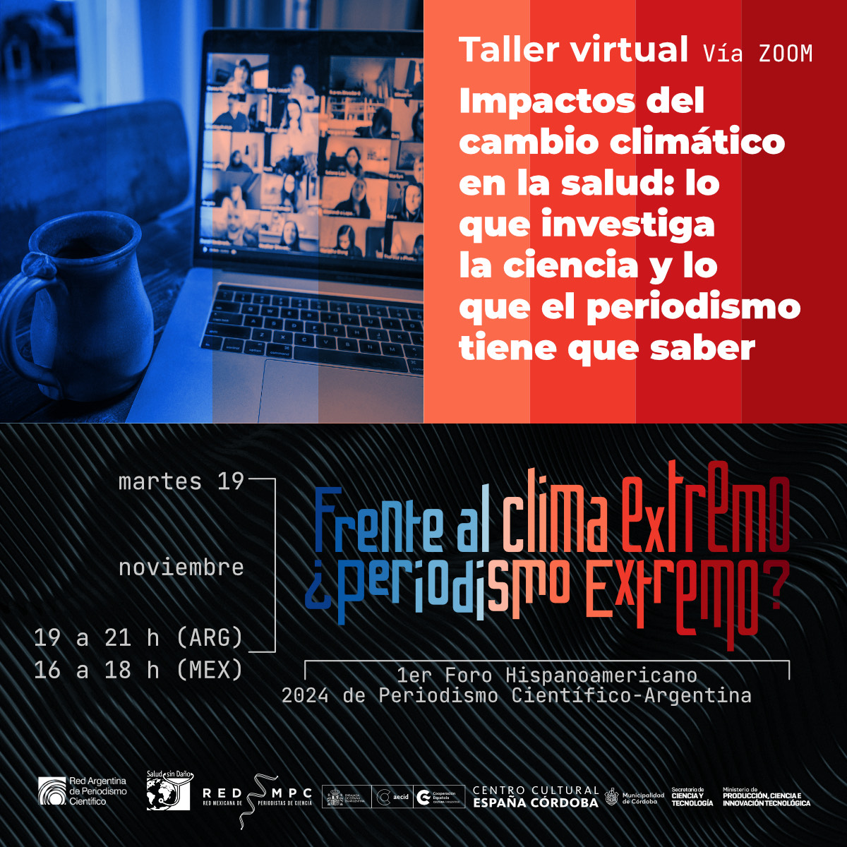 🖥️ ¡Sumate a este taller virtual para periodistas que organizamos desde <a href="/saludsindanio/">Salud sin Daño</a>!

📈 Presentaremos indicadores, modelos y metodologías para estudiar la relación entre el #cambioclimático y la #salud 🌎🩺

Más información e inscripciones: lac.saludsindanio.org/foro-taller-im…