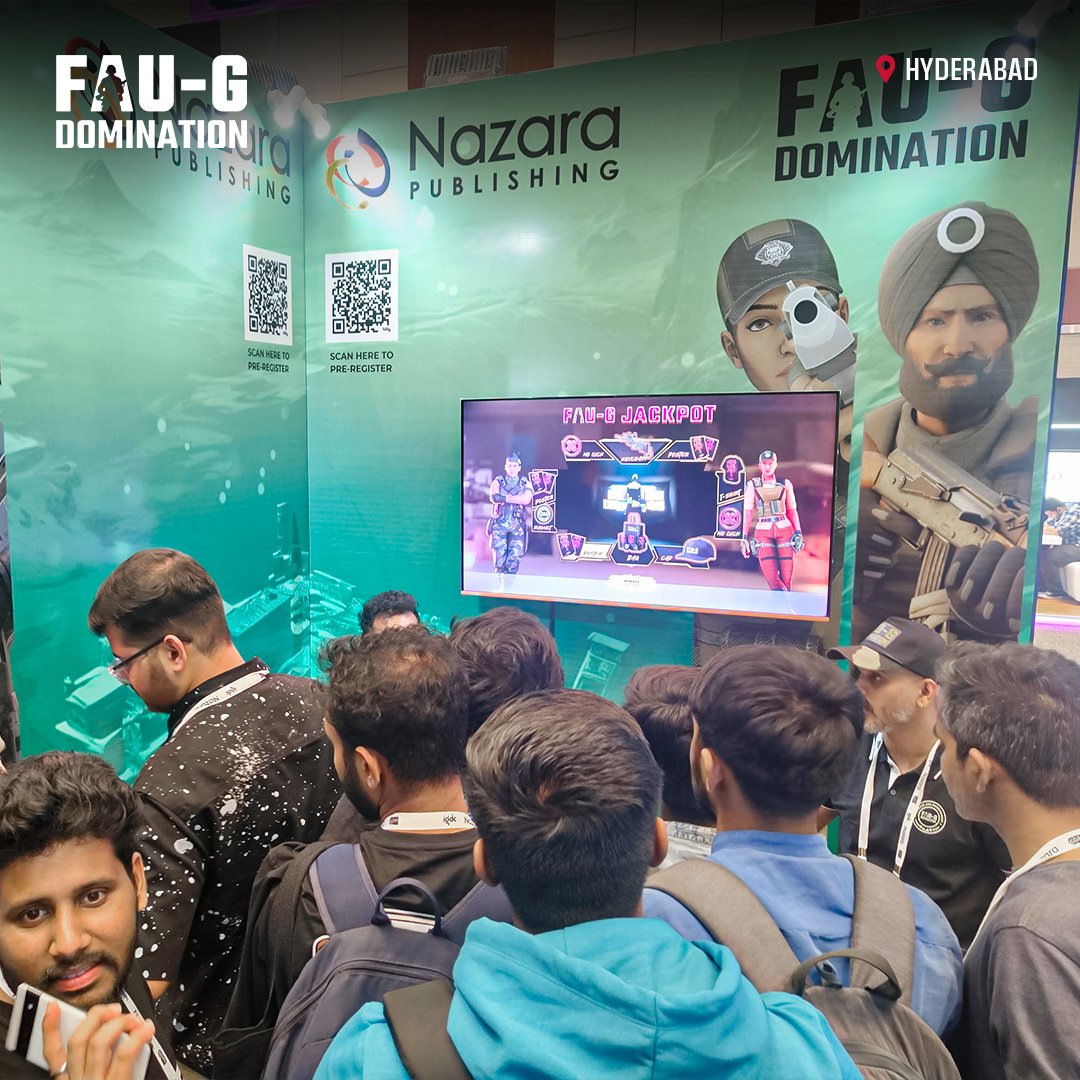 FAUGDomination's tweet photo. Glimpse from FAU-G: Domination's first day at IGDC 2024 in Hyderabad. π€©
There is an exciting Spin The Wheel going on at our booth. π₯³
So come on over and stand a chance to win some official merchandise! ππ
#FAUG #FAUGDomination #FAUGGame #IGDC #IGDC2024Β #MadeInIndia https://t.co/zokoluR5OP