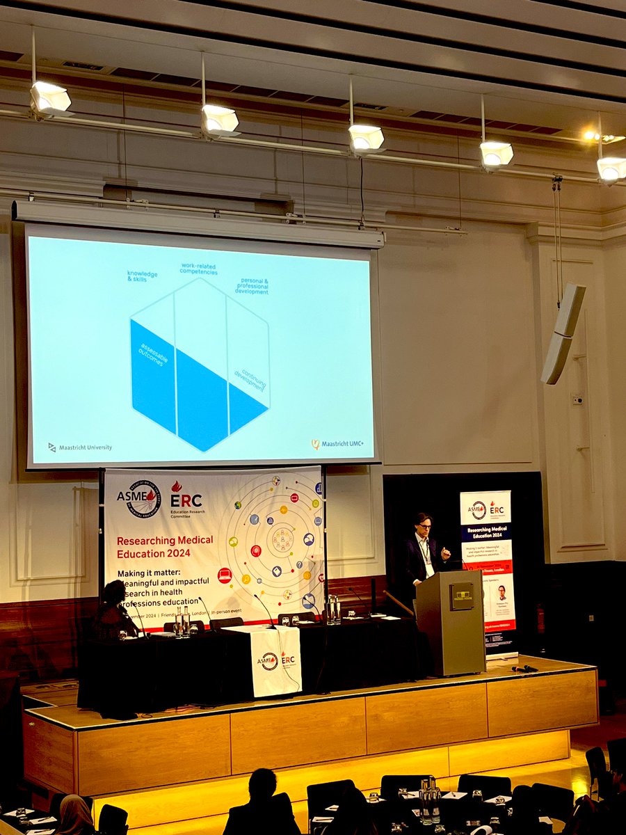 Really fantastic start to <a href="/asmeofficial/">Association for the Study of Medical Education</a> #RME2024 #keynote from <a href="/pim_teu/">Pim Teunissen</a> about meaningful, and impactful #MedEd research. Particularly interesting discussion about outcome vs growth based curricula - lots of food for thought moving forward with the <a href="/GeriSoc/">British Geriatrics Society</a> UG curriculum 🤔💭