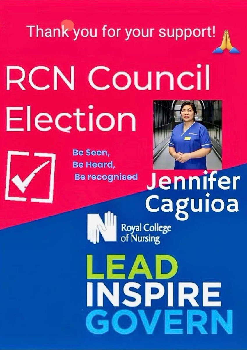 Filipino Senior Nurses Alliance UK (@fsna_uk) on Twitter photo Congratulations to our very own <a href="/jen_cag/">Jeni Caguioa MBE RN MSc</a> on being elected RCN Council for London!
We are now represented with dedication and strength. We are proud to stand with you and support your leadership journey.
#RCNCouncilLondon
#LeadInspireGovern #NursingLeadership Congratulations to our very own <a href="/jen_cag/">Jeni Caguioa MBE RN MSc</a> on being elected RCN Council for London!
We are now represented with dedication and strength. We are proud to stand with you and support your leadership journey.
#RCNCouncilLondon
#LeadInspireGovern #NursingLeadership