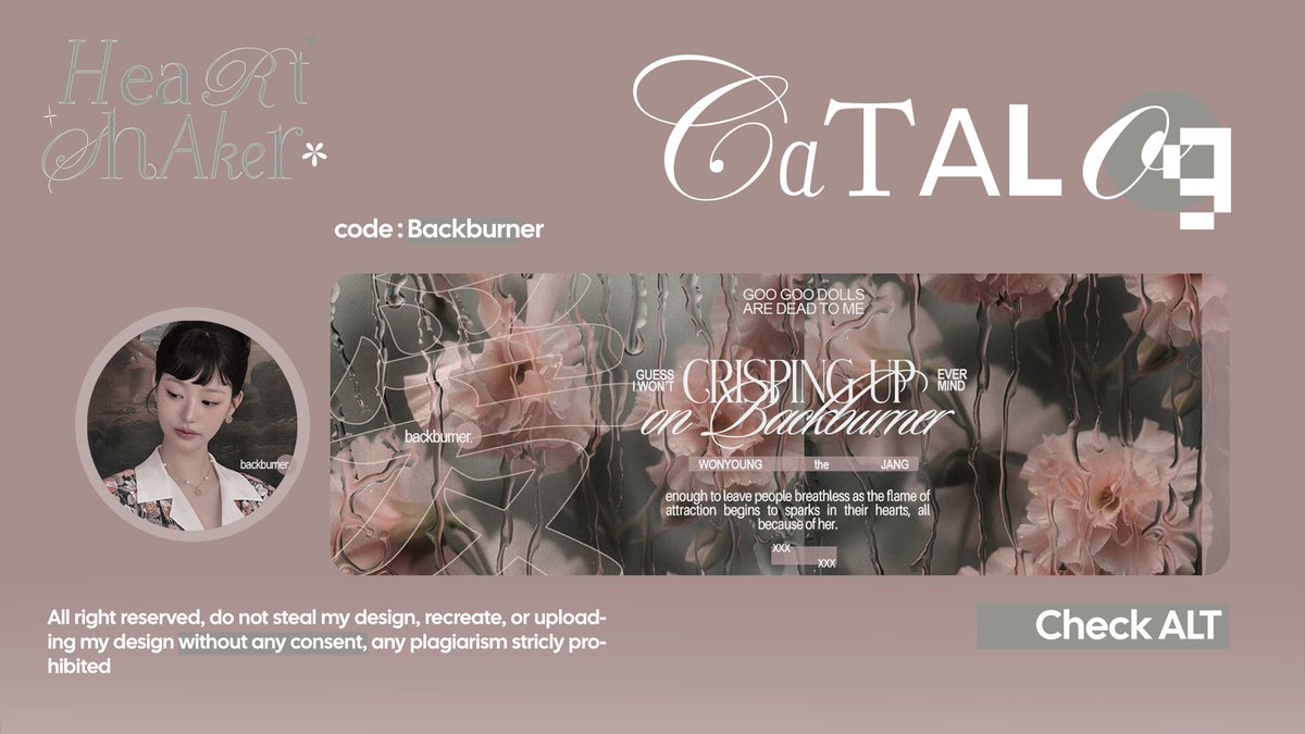 aHeartShaker's tweet image. a repost would be appreciated! 

haloo semuanya! kenalan yuk sama anak baru aku namanya "backburner" terkhusus untuk layout ini bisa request theme nya mau scenery biasa atau floral gini! oh iyaa, untuk layoutnya ufs yaa, harganya bisa dicek di ALT 🩷 

#zonauang #zonaba