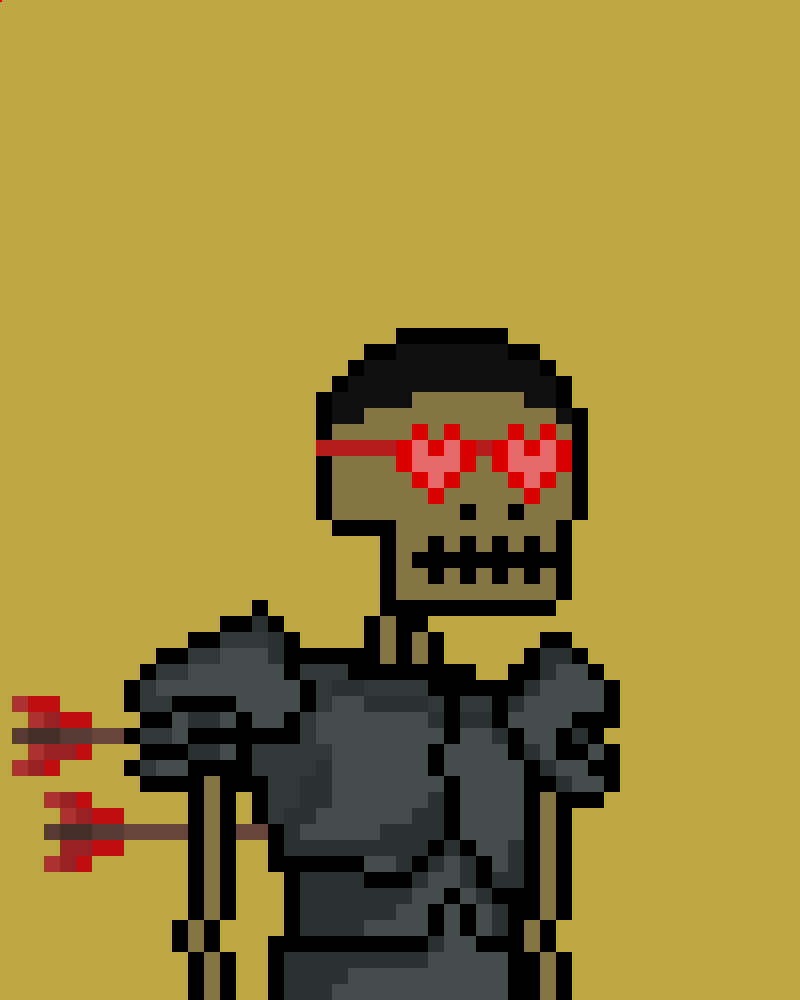 _PixelSkeletons's tweet photo. 🏹💀This warrior carries arrows on his back, witnesses of the battles he has faced. Her heart glasses reveal an unexpected touch of passion in the midst of her indomitable existence.🛡️

#NFT #NFTCommunity #NFTartists #nftcollectors #NFTcollection #NFTs #NFTGiveaways https://t.co/0zlK1BRj1G