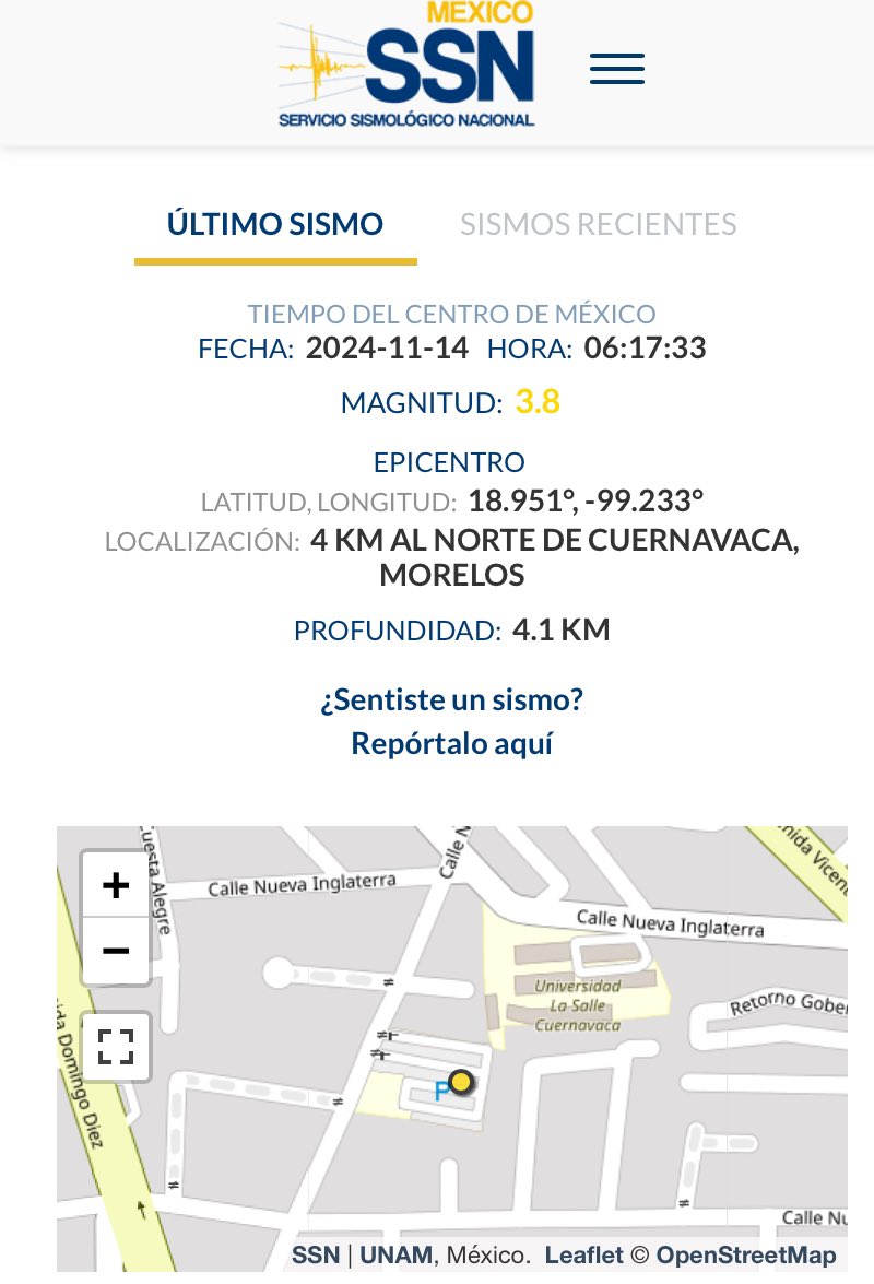 chelo_mx's tweet photo. mira, el epicentro del sismo estuvo por Vicente Guerrero y Domingo Diez, cerca de la U. La Salle Cuernavaca Lat 18.95 Lon -99.23 Pf 4 km con razón se sintió así en Zona Norte de Cuernavaca https://t.co/qssOQsWgVb