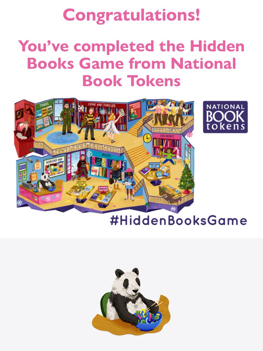 lou_cowan's tweet photo. 🥳 It was so hard this year which makes this victory all the sweeter! Lots of excellent clues on #HiddenBooksGame https://t.co/o0mKdOoNch