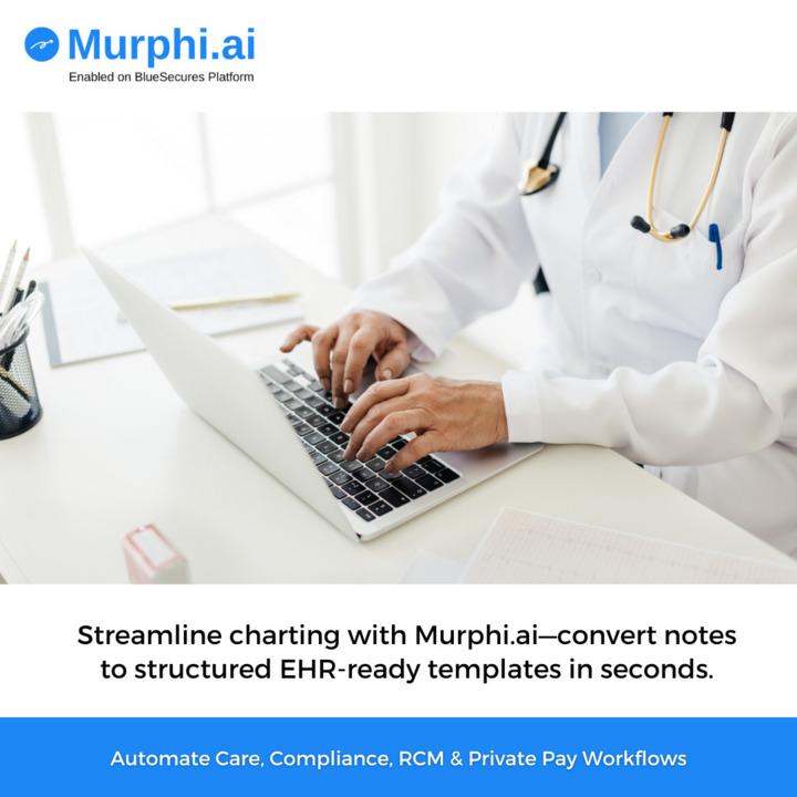 MurphiAI's tweet image. Turn hours of manual charting into seconds with Murphi.ai. Effortlessly convert notes into EHR-ready templates ensuring quick and accurate documentation every time.

#effortlesscharting #ehrsolution #healthtech #medicalsoftware #caretechnology #digitalhealth #murphi