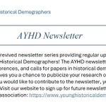 Photo by Association for Young Historical Demographers (@AYHDemographers)