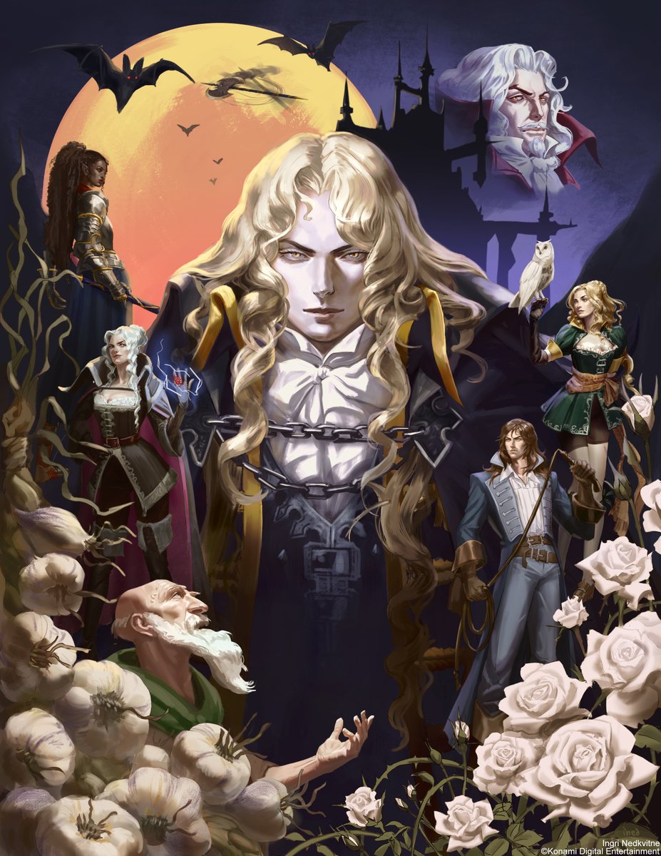 Vampire Survivors: Ode to Castlevania Art 🩸

We shared the stunning art we had commissioned by Castlevania fans around the launch of our new DLC &amp; many of you asked for wallpaper versions... so here you go! ✨

art by: <a href="/NN_EE_ZZ/">NEZ</a> @aleksiremesart <a href="/Apollyon_abyss/">Christian-Angel @AX C9</a> <a href="/ingrined_art/">Ingri Ned</a>
