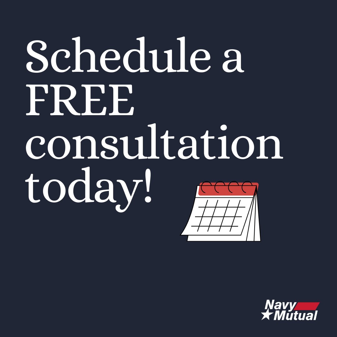 NavyMutual's tweet photo. Have any questions about your individual life insurance needs? Schedule a FREE 30-minute consultation with one of our sales representatives today! 

Find out more information here: https://t.co/9JTRRqJpWu https://t.co/iBMHwrMJGR