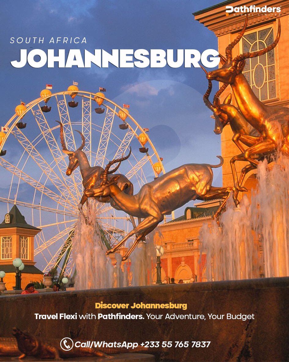 Pathfindersgl's tweet photo. Travel Flexibly with Pathfinders Flexi Travel! 🌎✈️

From Cape Town’s coastal charm and Johannesburg’s vibrant pulse to Zanzibar’s magical shores and Dubai’s iconic skyline, you set the budget, and we’ll craft the adventure. No rigid packages— Your Adventure, Your Budget. https://t.co/F8Y7Nq0rsd
