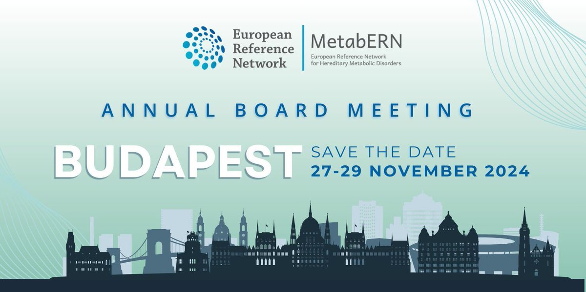 📢 The MetabERN Annual Board Meeting is almost here!
🗓️ November 27-29, 2024
📍 Budapest, Hungary

We look forward to engaging in discussions and sharing updates on our collaborative efforts in the field of rare metabolic diseases.

See you in Budapest!
📽️ youtube.com/watch?v=cNB0RU…