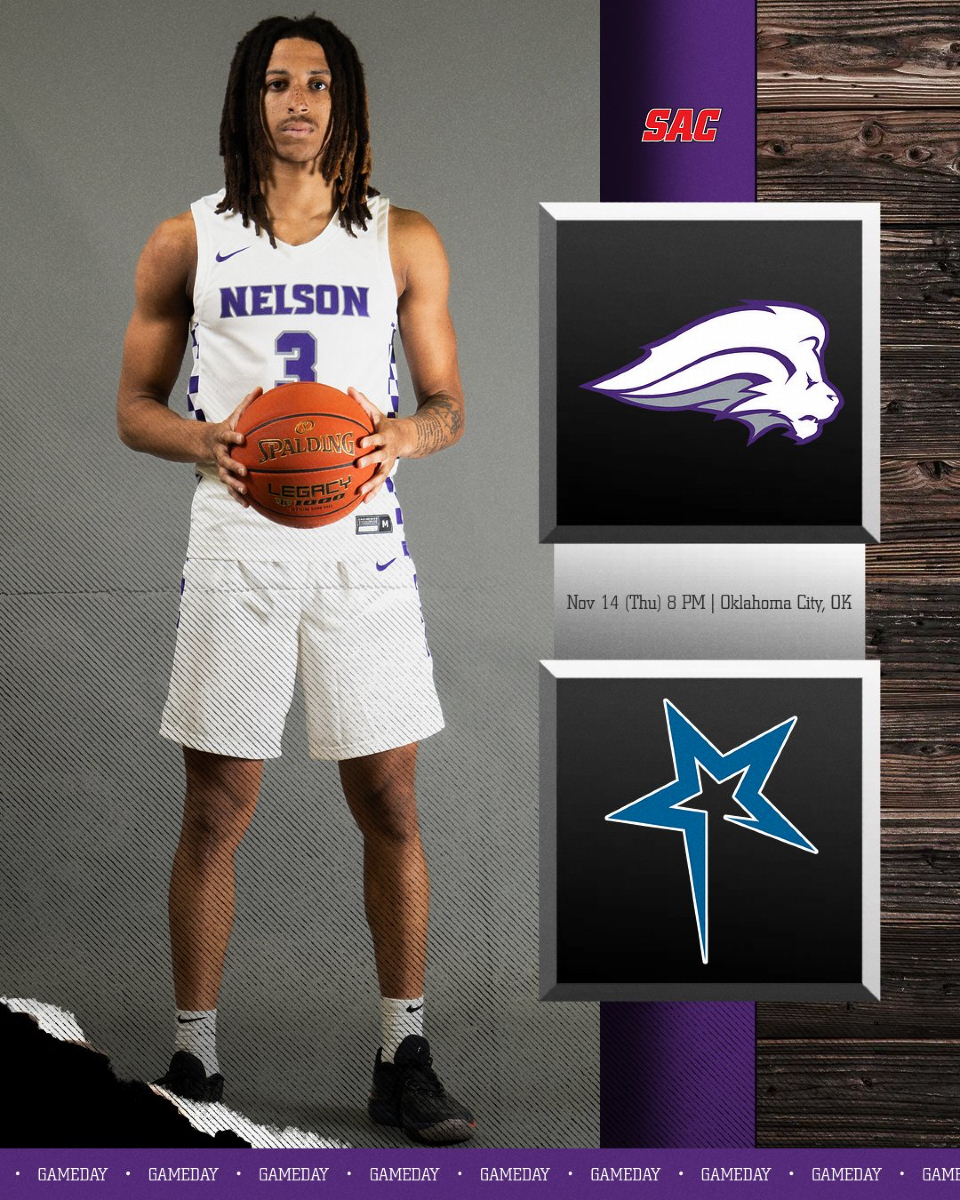 🔥🏀 Time to Make Some Noise! 🏀🔥

The Nelson University Lions are hitting the road to face Oklahoma City University for their first conference game of the season! 💥

📅 Nov 14 (Thu) 
🕗 8 PM 
📍 Oklahoma City, OK