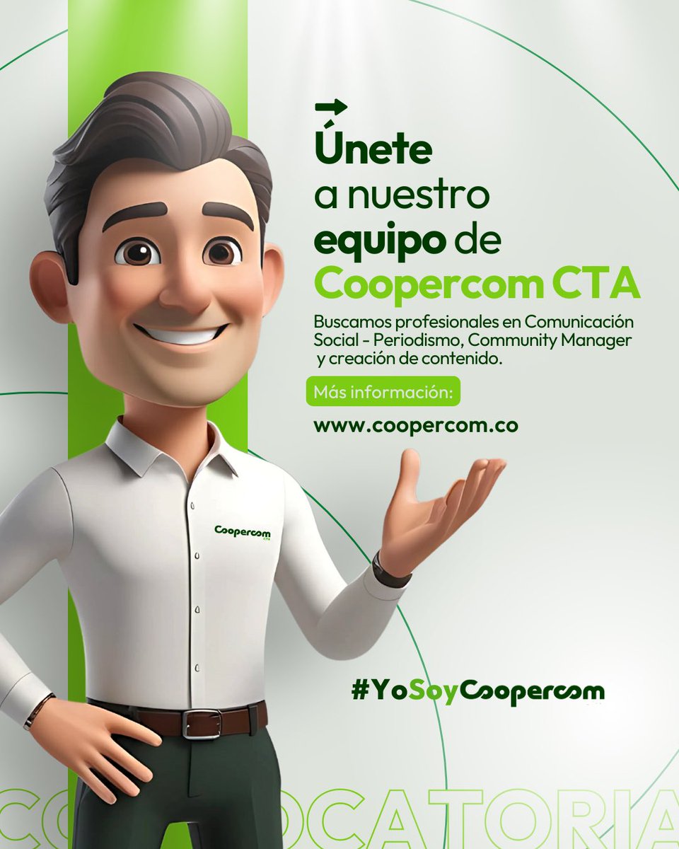 Coopercom CTA abre sus puertas a nuevos talentos de la comunicación☝🏻🤩

Ingresa a 🔗 surl.li/uneovq  y entérate de las vacantes que tenemos disponibles.

✅ Sí cumples con alguno de los perfiles ¡APLICA! , tu oportunidad está a un clic. ✨

#Barranquilla #Comunicacion