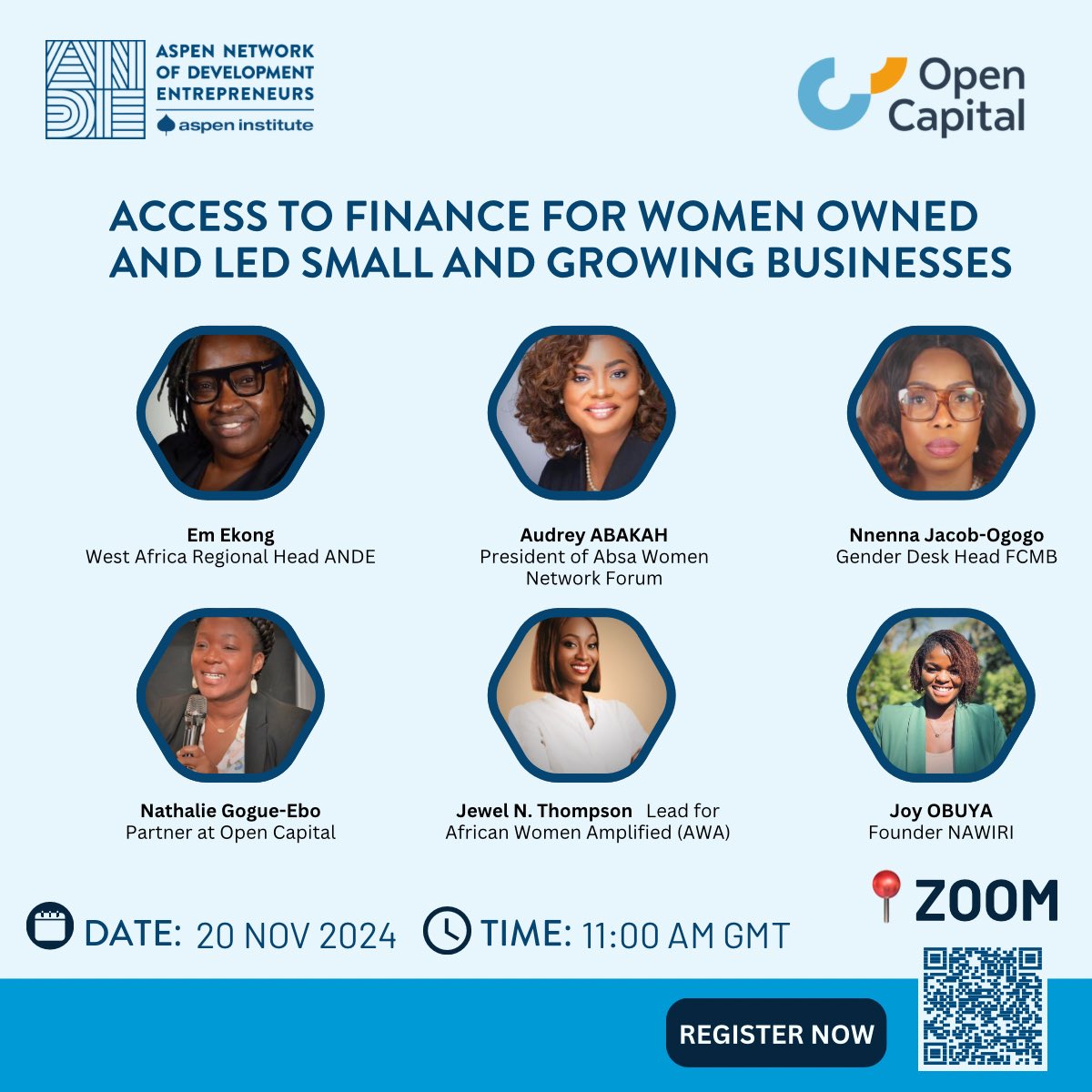 Meet Our Speakers!

We’re excited to have leading voices from across the finance and development sectors. Join the conversation with likeminded professionals.

Don’t miss their insights—register now! lnkd.in/e6z2x-vg

#WomenInBusiness #SGBs #WomenEmpowerment #Finance