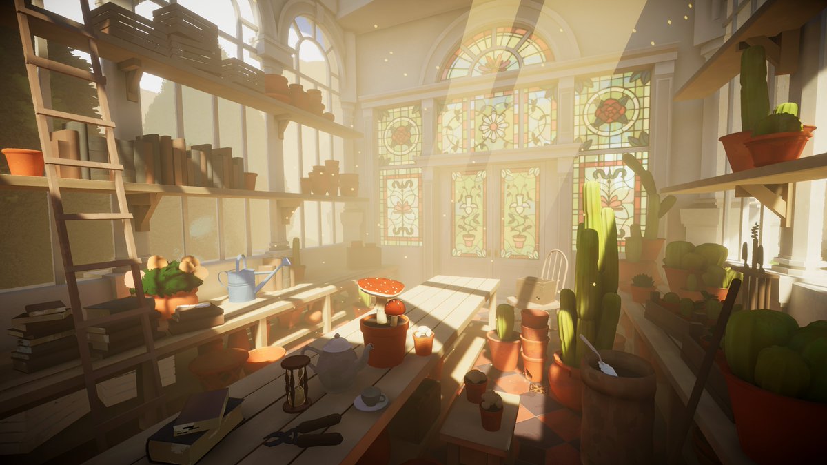 AliAkbo's tweet photo. Botany Manor has been such a joy to work on. The cozy feel just balances out the stress of game development.

https://t.co/9lYXXXrIej https://t.co/ulPVxifUbL