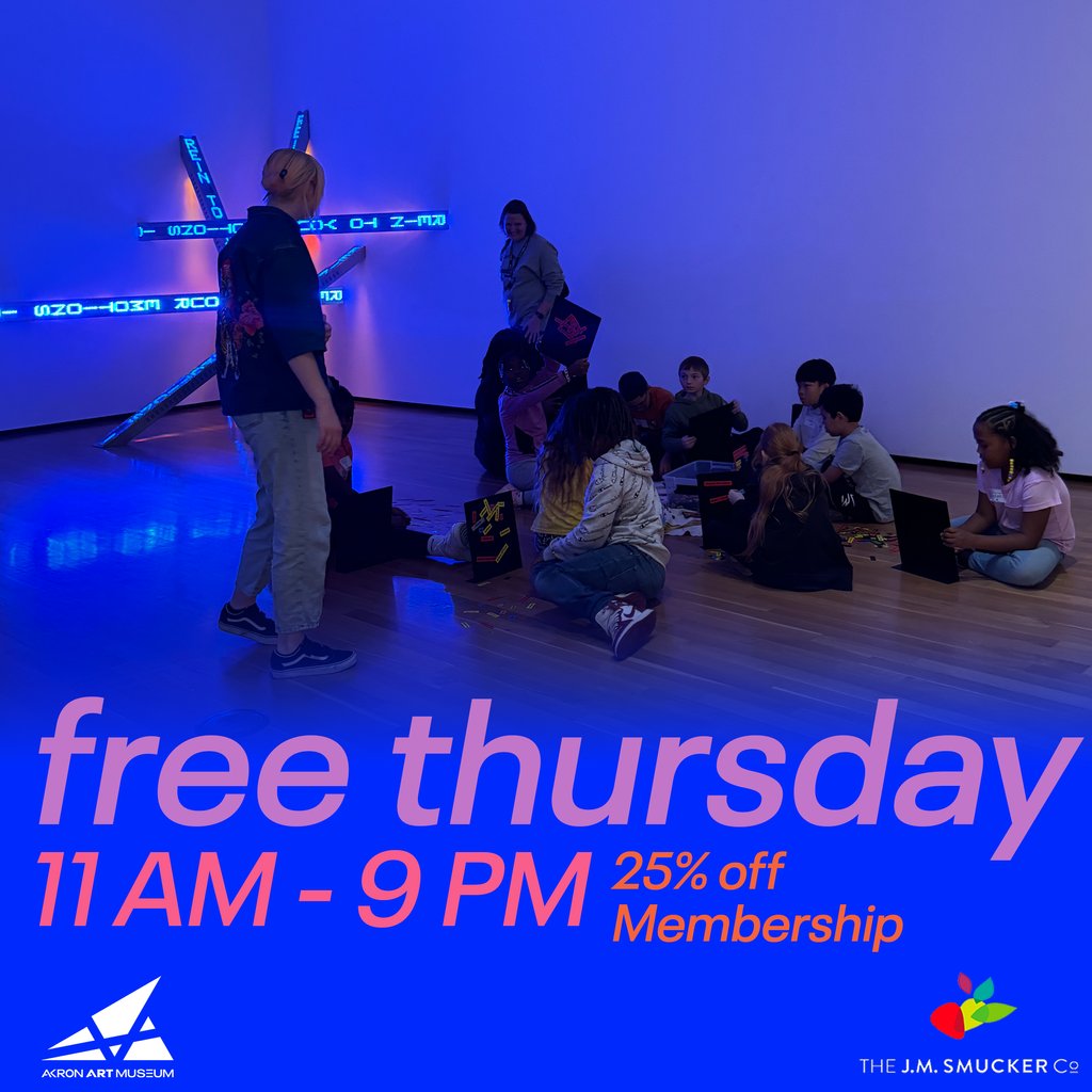 AkronArtMuseum's tweet photo. Collection galleries refreshed ✅️
GLOW: Neon &amp; Light on view ✅️
It's free? ✅️✅️✅️

#AkronArtMuseum #AkronOhio #DowntownAkron #Akron #AkronEvents https://t.co/n0efHakgfz