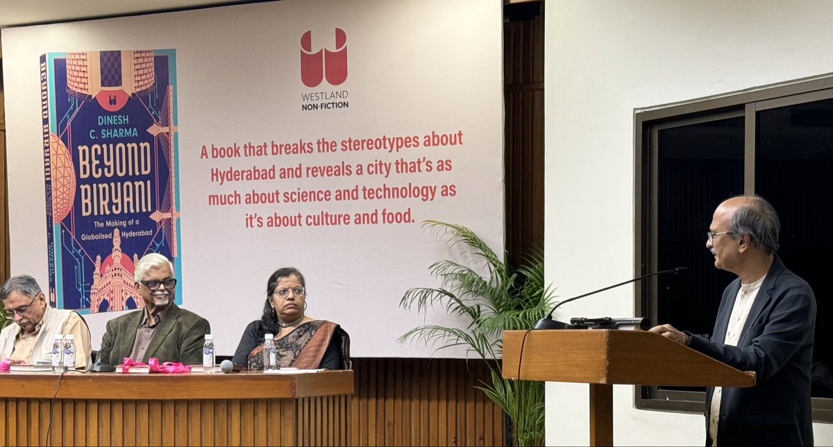 G Rajaraman (@g_rajaraman) on Twitter photo The heart swells with pride when my class mate in Journalism school <a href="/dineshcsharma/">Dinesh C Sharma</a> launches his book on Hyderabad, <a href="/BeyondBiry37380/">BeyondBiryani</a> Beyond Biryani, capturing its transformation as a globalised city. #Book The heart swells with pride when my class mate in Journalism school <a href="/dineshcsharma/">Dinesh C Sharma</a> launches his book on Hyderabad, <a href="/BeyondBiry37380/">BeyondBiryani</a> Beyond Biryani, capturing its transformation as a globalised city. #Book