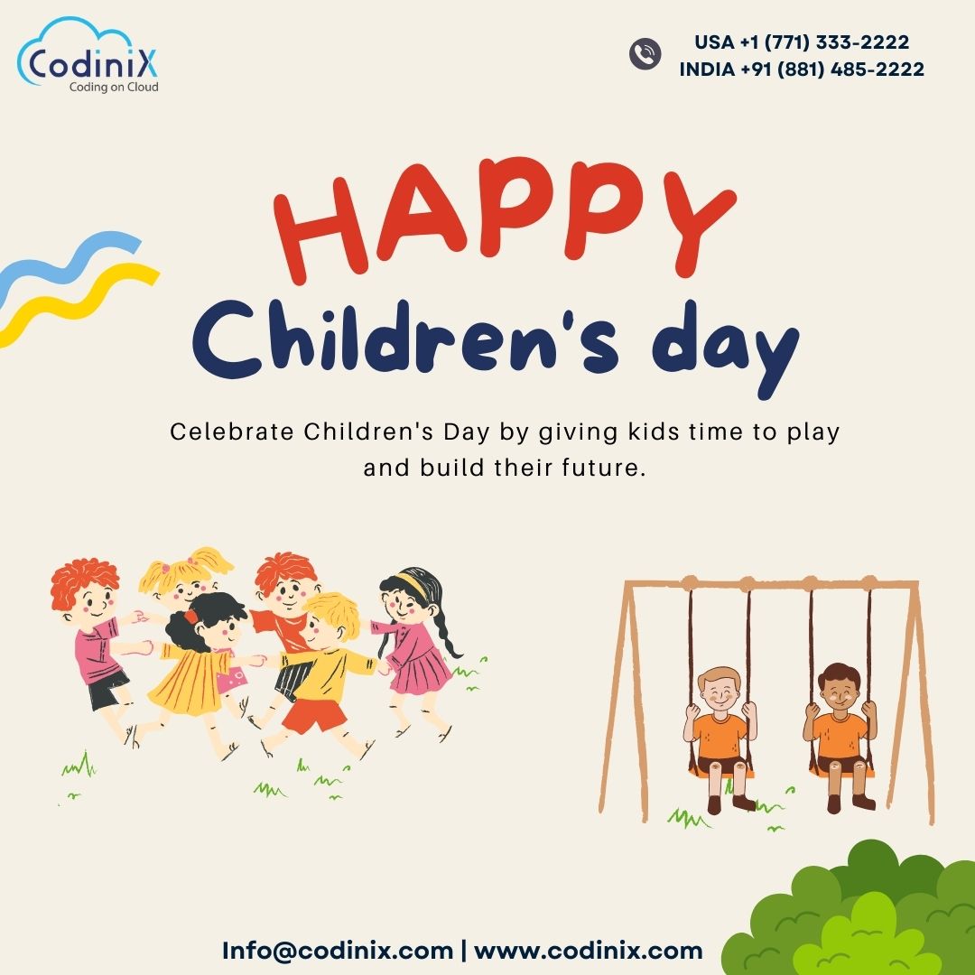 CodinixC's tweet image. 🌟 Happy Children&apos;s Day! 🌟

#codinixtechnologies #happychildrensday #childrensday2024 #celebratechildhood #innocenceandjoy