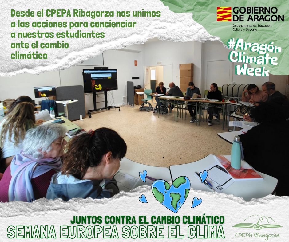 CPEPARibagorza's tweet photo. 💚 La 𝗦𝗲𝗺𝗮𝗻𝗮 𝗘𝘂𝗿𝗼𝗽𝗲𝗮 𝘀𝗼𝗯𝗿𝗲 𝗲𝗹 𝗖𝗹𝗶𝗺𝗮 nos pone cara a cara con el problema del Cambio Climático. La celebración del #AragonClimateWeek abre una oportunidad para concienciarnos ante una realidad que  tiene una acción directa sobre nuestras vidas. https://t.co/DlgeG1erLh