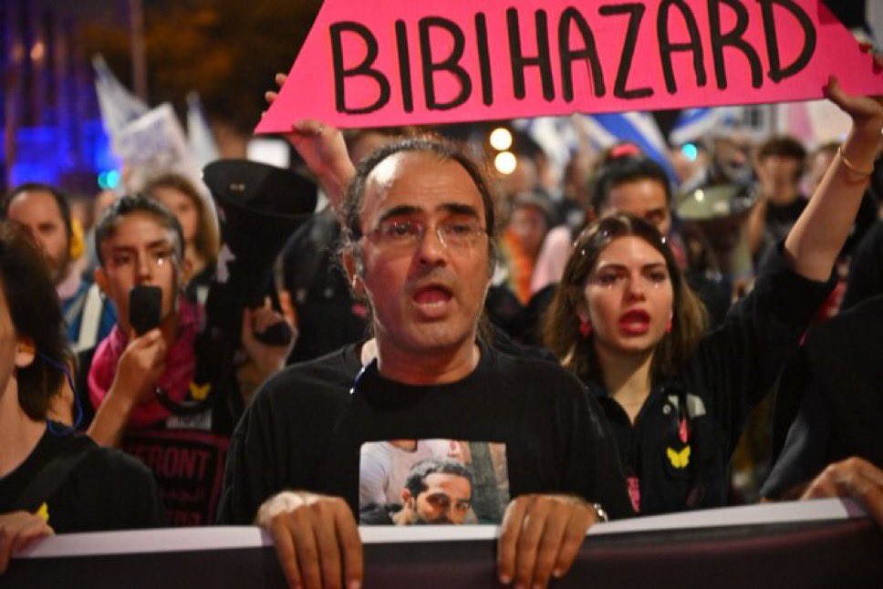 The father of Nimrod Cohen is a friend of mine. I’m currently in DC with him. 

He’s one of the main leaders of the protests in Israel for a hostage deal and to stop the war. 

He’s anti Bibi, pro 2 state on the 1967 borders. But that will never be enough for the far left.