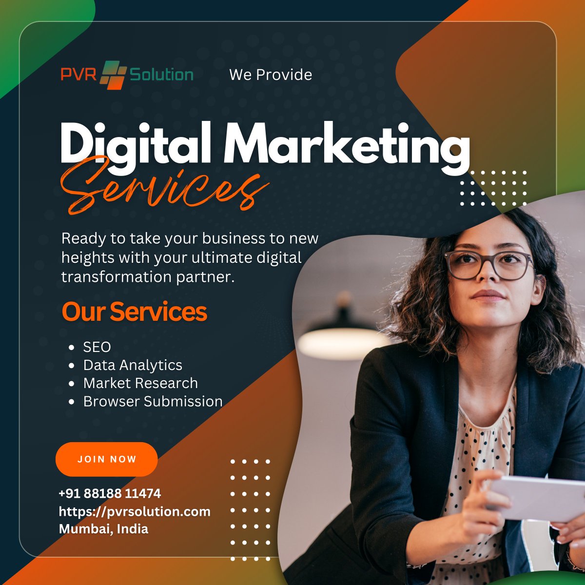 pvrsolution's tweet image. Are you prepared to grow your company to completely unexpected elevated positions? 

Our Offerings:
Market research, SEO, data analytics, and browser submission And more!

Visit us:
+91 88188 11474 
pvrsolution.com

#dataanalytics #marketresearch #digitalmarketing #SEO