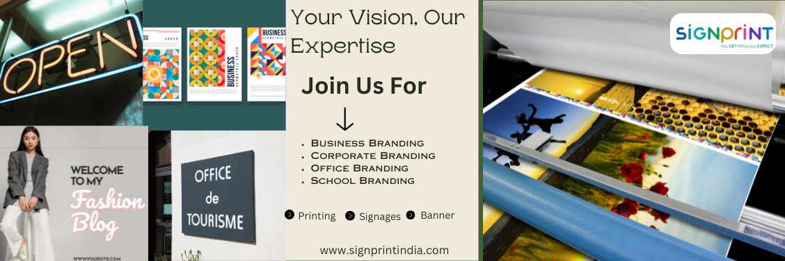 Signprintindia's tweet photo. Transform your space with premium signage &amp; printing solutions! :   #Signage #Printing #Branding https://t.co/mMYIF3xM9I