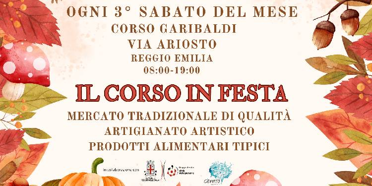 🍂"Il corso in festa" 🍂

Corso Garibaldi e Via Ariosto si animano con artigianato artistico, prodotti alimentari tipici e i banchi del mercato della nostra tradizione.
 
🗓️Sabato 16 novembre 2024 e ogni terzo sabato del mese fino a marzo

@ComuneRE