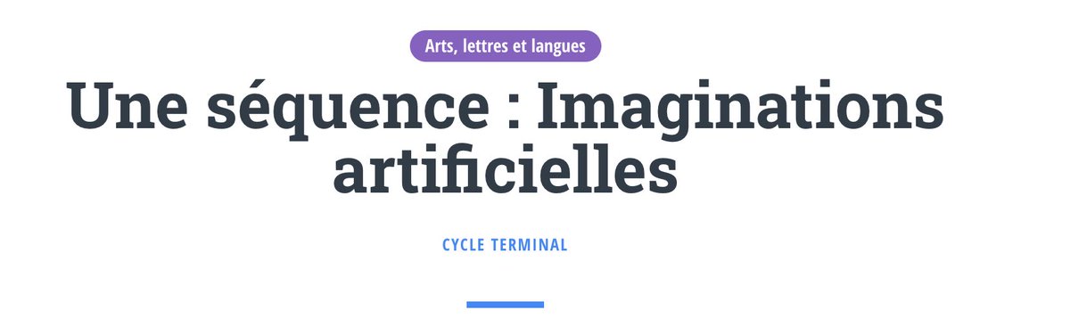 #Edubase | #IntelligenceArtificielle 

📍À découvrir le scénario pédagogique <a href="/acmontpellier/">Académie Montpellier</a> cycle terminal

✅ Imagination Artificielle 

Comment engager les élèves dans une pratique plastique réflexive engageant la #Créativité et l’IA générative❓

👉edubase.eduscol.education.fr/fiche/23093