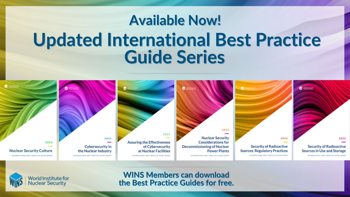 WINS_org's tweet image. Did you know? WINS has updated its Best Practice Guide series to reflect the latest in global nuclear security! ⚛️

Members can download the new guides for free here ➡ wins.org/knowledge-cent…

#BestPractice #NuclearSecurity #Guides #RadioactiveSourceSecurity