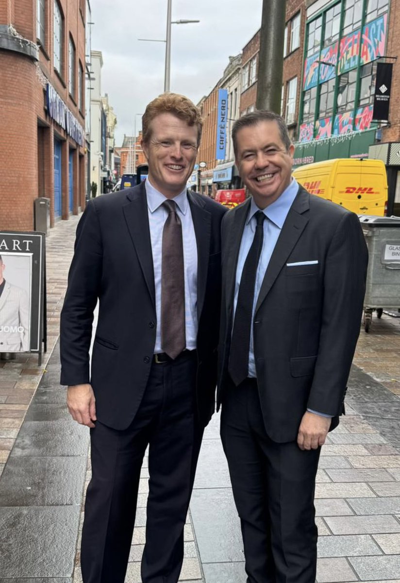 Delighted to host <a href="/USEnvoyNI/">Joseph Kennedy III</a> <a href="/joekennedy/">Joe Kennedy III</a> in a visit to Belfast City  Centre this morning. Joe has been &amp; will continue to be a fantastic champion for NI plc <a href="/USAinNI/">US Consulate Belfast</a>
