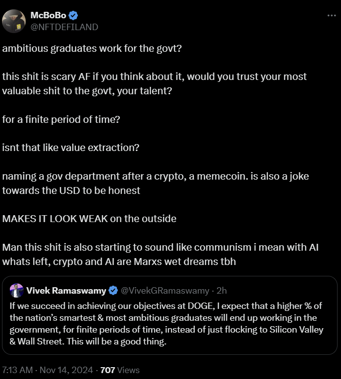 LocalScienceJew's tweet image. Communism is when bitcoin, AI, and the civil service is staffed by young people at high turnover