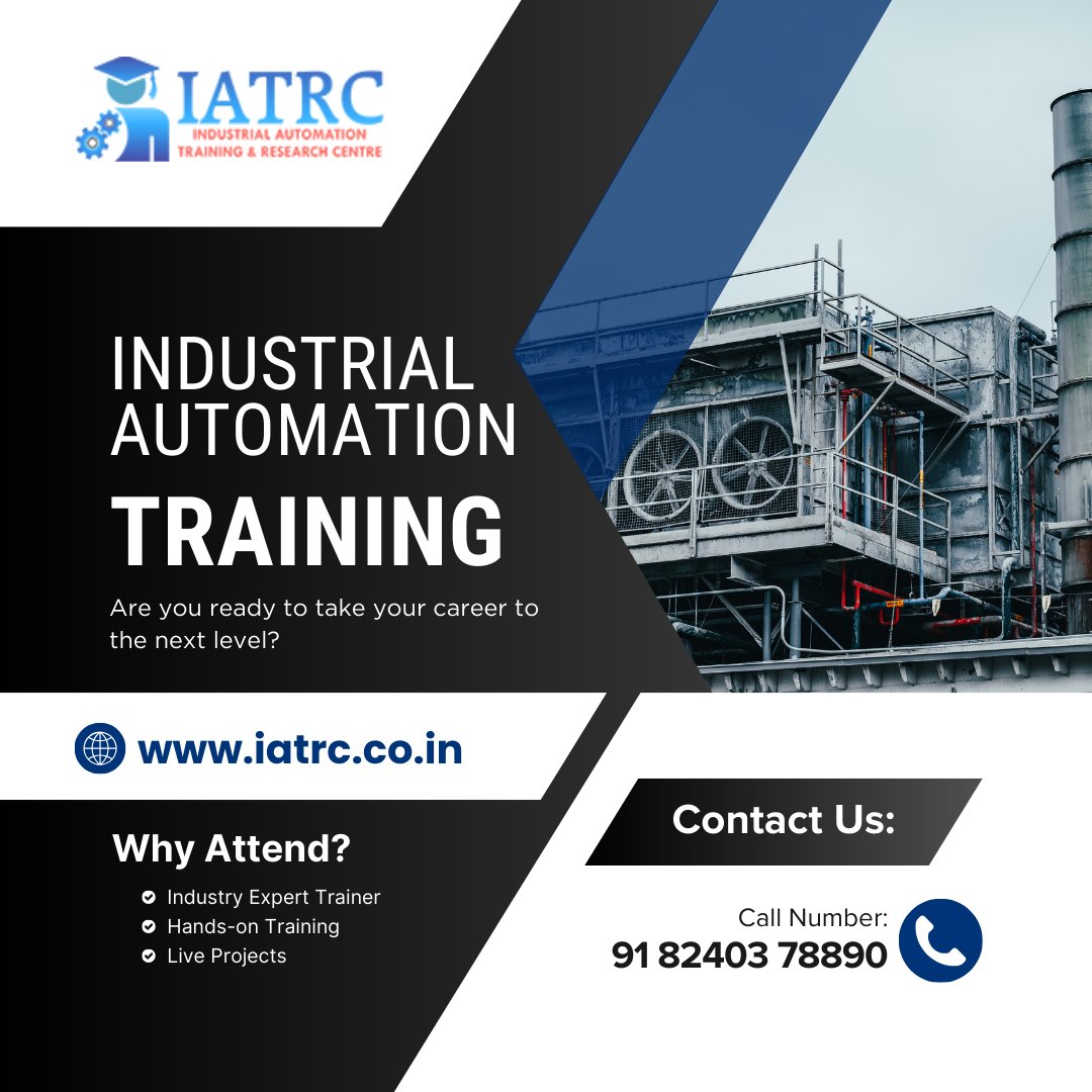 IATRC1's tweet photo. Contact: +91 82403 78890
Website: https://t.co/DpNpJZjKXB

#Training #Automation #HMItraining #SCADAtraining #drivetraining #vfdtraining #PLC #HMI #SCADA #autocad #PANELDESIGN #industrialautomation #professionalcourse #electricalengineering #electronicsengineering #plctraining https://t.co/ww46jRfLFJ