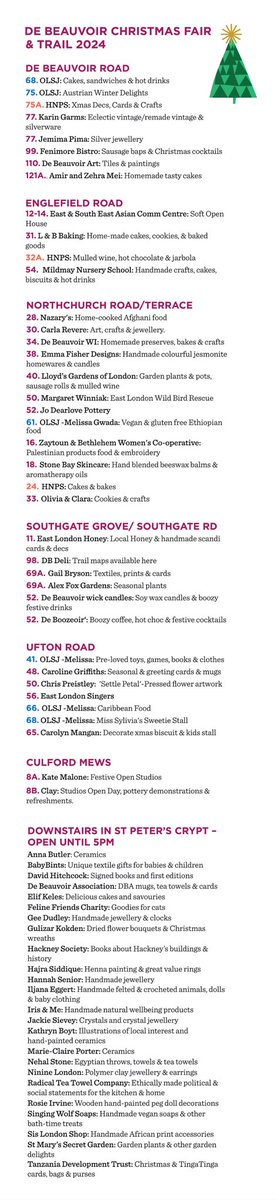 Saturday 30th Nov - wonderful community event, the Christmas Fair and Trail. Gifts, food, neighbours, chat, song….in the crypt and around local streets