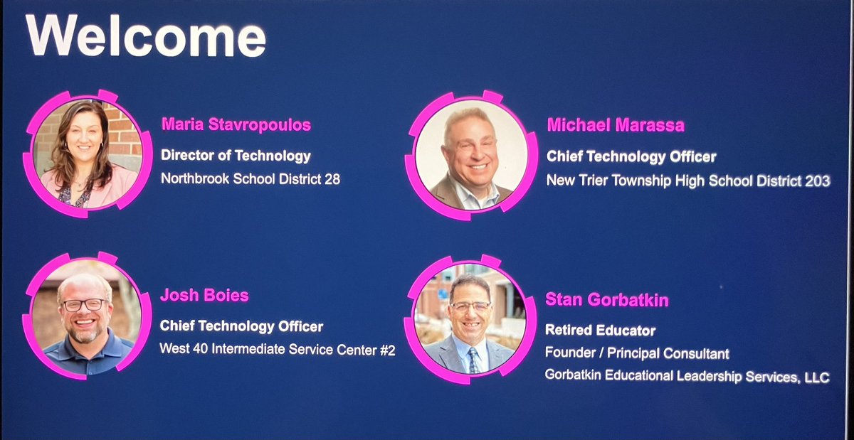 Stan Gorbatkin (@sgorbatkin) on Twitter photo Are you attending #IETC24 ? Hope to see you today at our 1:00pm session in room B11D.
<a href="/ILEdTechCon/">IETC (Illinois Education & Technology Conference)</a>
<a href="/il_etl/">IETL</a>
@West40ISC
<a href="/joshboies/">Josh Boies</a>
<a href="/marassmi/">Dr. Michael Marassa</a>
<a href="/mstavi3/">Maria Stavropoulos</a> Are you attending #IETC24 ? Hope to see you today at our 1:00pm session in room B11D.
<a href="/ILEdTechCon/">IETC (Illinois Education & Technology Conference)</a>
<a href="/il_etl/">IETL</a>
@West40ISC
<a href="/joshboies/">Josh Boies</a>
<a href="/marassmi/">Dr. Michael Marassa</a>
<a href="/mstavi3/">Maria Stavropoulos</a>