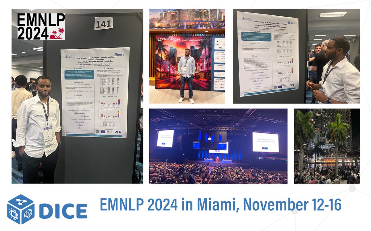 The <a href="/emnlpmeeting/">EMNLP 2025</a> is currently taking place 👉 Joining the conference is our colleague <a href="/Hizclick/">Hizkiel Mitiku</a> presenting "Error Analysis of Multilingual Language Models in Machine Translation: A Case Study of English-Amharic Translation".😊👏 We send our best wishes to Miami!🇺🇸👋 (1/2)