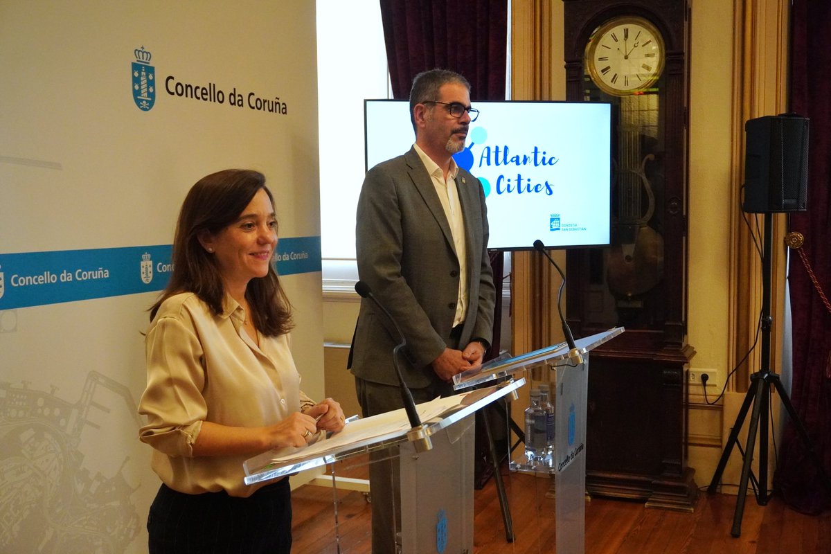 📸Atlantic Cities sarearen bileran parte hartu dugu gaur A Coruñan. Seguimos dando pasos para estrechar lazos entre las ciudades del Arco Atlántico y reivindicar nuestro papel en Europa. #AtlanticCities #ACoruna #Donostia #SanSebastian