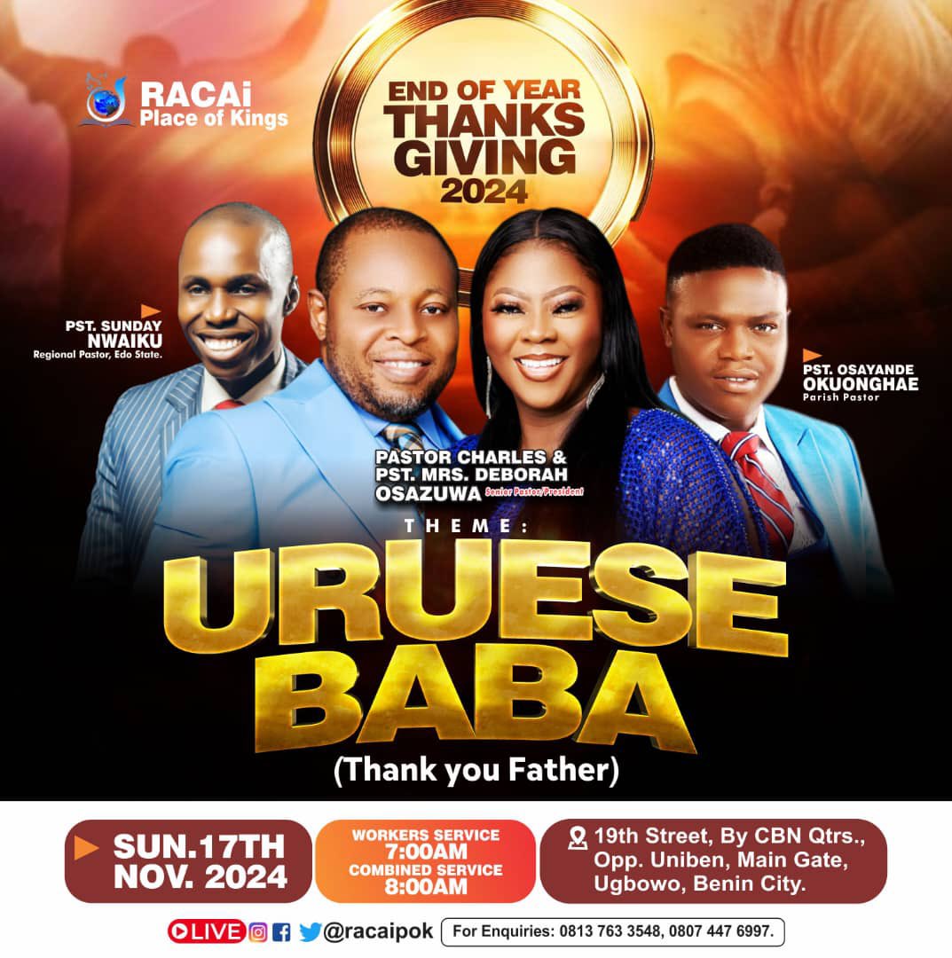 RacaiPok's tweet photo. Join Us for a Glorious End of Year Thanksgiving! 

It’s time to give thanks and celebrate God’s faithfulness in 2024! 🙌 https://t.co/SjKVJO3LGu