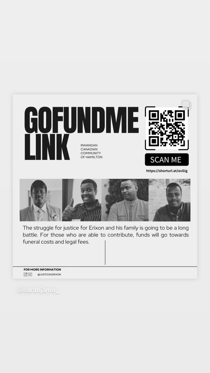 Folks in the GTA: please show up for Eririxon Kabera, killed by the Hamilton police, this afternoon.  And anybody can contribute here to the fundraiser for his family.