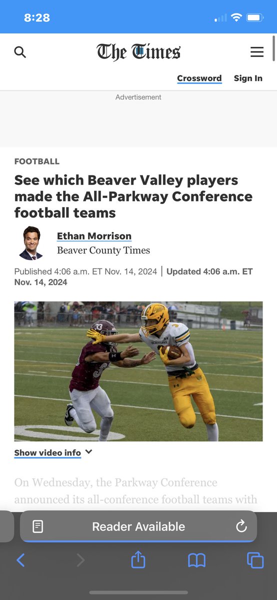 tylerheck_3's tweet photo. Blessed to receive first team all section!!!! @bhawkqbclub @Mark61Ross @PaFootballNews @lutzsru @coach_marella https://t.co/4MUBf77bM5
