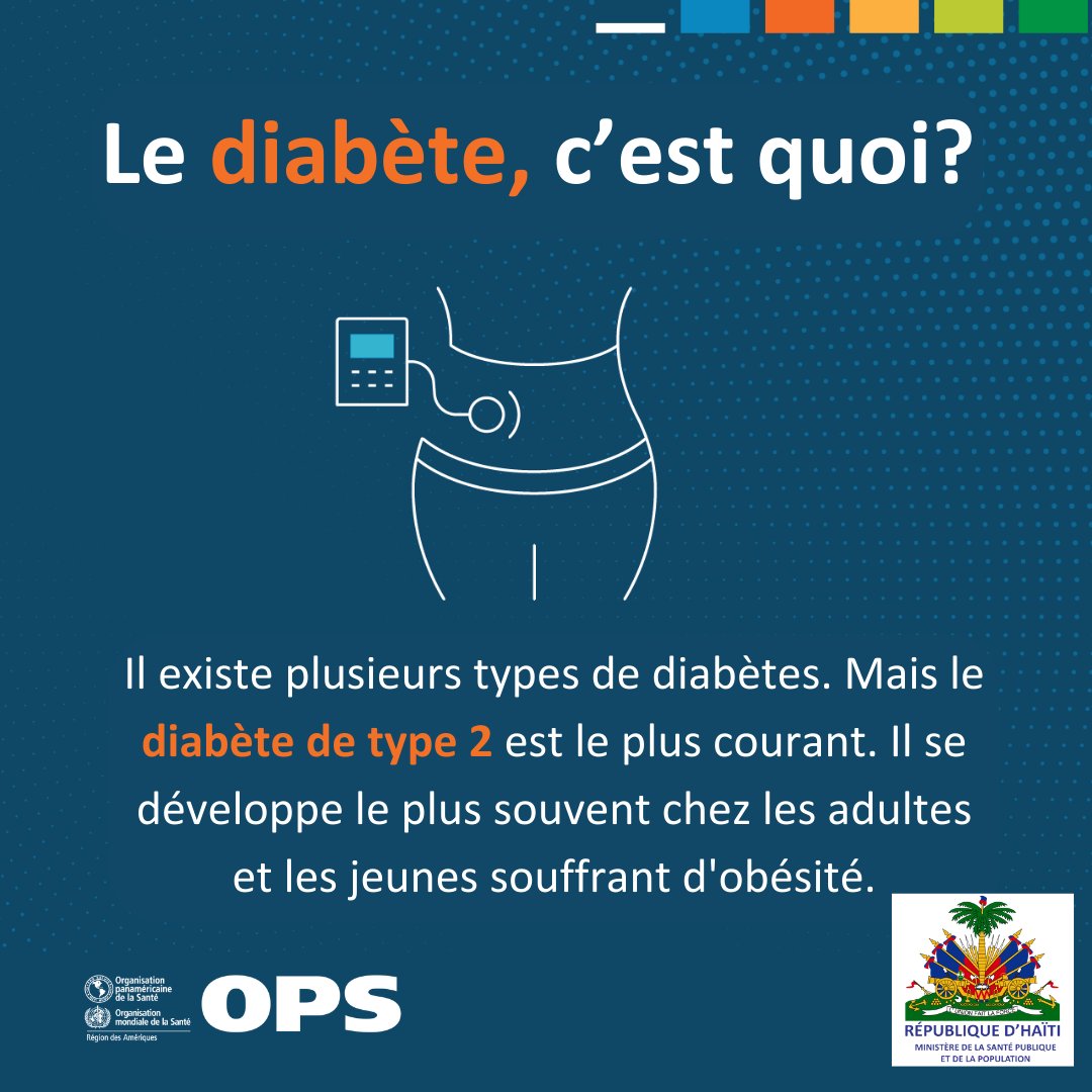 De nombreuses personnes atteintes de #diabète ne savent pas qu'elles l'ont.

Sans diagnostic ni traitement, il peut causer de graves complications, même la mort.

En cette #JourneeMondialeDuDiabete, rendons l'éducation, le diagnostic &amp; le traitement du diabète accessibles à tous!