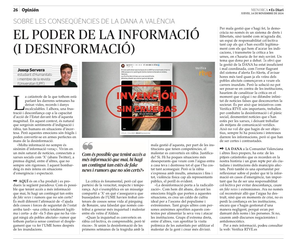 josep_servera's tweet image. Article d’avui al @esdiarimenorca 👇🏼