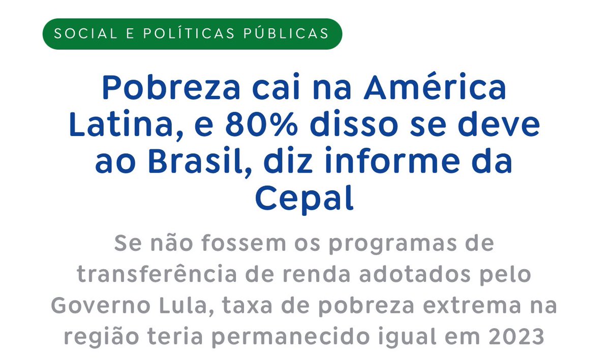 LulaOficial's tweet photo. O trabalho sério dando bons resultados e reduzindo a pobreza. https://t.co/IGlCCBVHxc