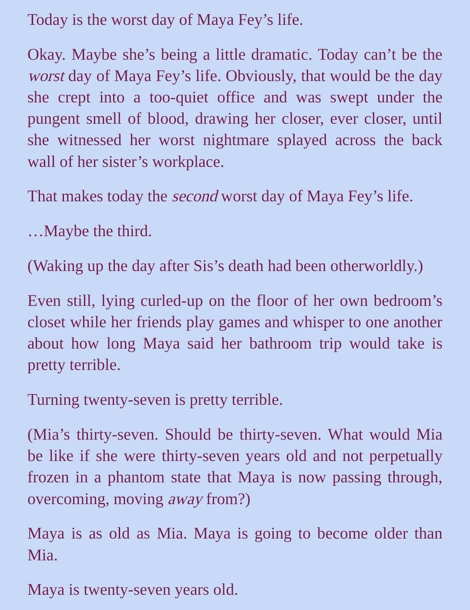 My piece for <a href="/AAFranMayaZine/">FranMaya Zine @ LEFTOVERS CLOSED 💜</a> is posted !!!! 
It is about birthdays and aging past your deceased loved ones and ALSO, falling in love with a girl. 

Link to the fic: archiveofourown.org/works/60560428
Leftovers are open! x.com/AAFranMayaZine…