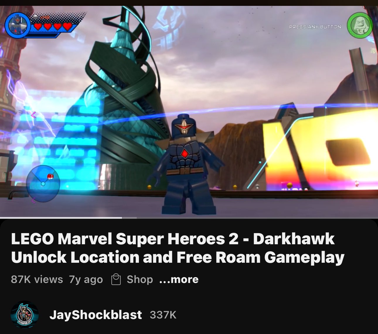 JayShockblast on X Happy seven years to LEGO Marvel Superheroes 2 and of course the only character I personally got put into a LEGO game myself by being me because I asked