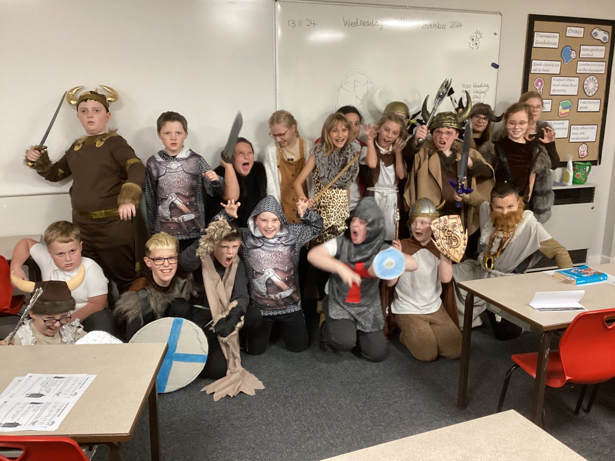 Year 5 have had a great Viking Day! The costumes were brilliant! The children looked at some historical sources, made clay rune stones and designed shields.
For more photos please see the link below to our website maltbyredwood.com/gallery/?pid=2…