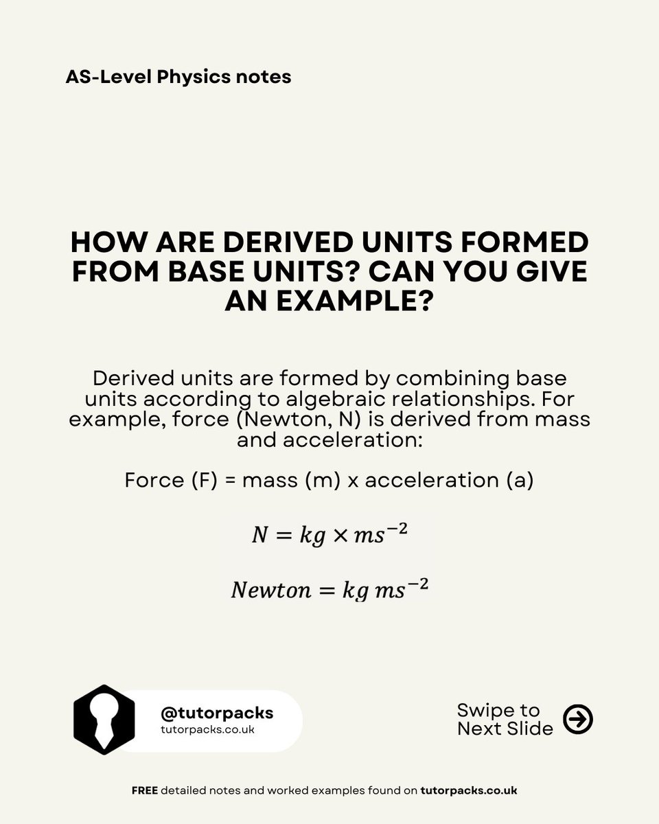 TutorPacks's tweet image. Mastering AS-Level Physics? 🚀 Check out these notes on Physical Quantities and Units—straightforward, fun, and perfect for your study game! 📚✨ #PhysicsNotes #StudyTips #ASLevelPhysics #LearningMadeEasy