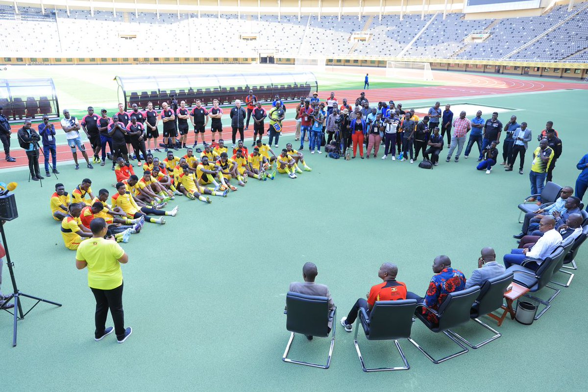 AnitahAmong's tweet photo. This afternoon, I had the privilege of watching the Uganda Cranes during their final training session at Namboole ahead of tomorrow’s game against South Africa. Based on what I observed, I am confident that our boys will make us proud, as they always do!

I conveyed the support and best wishes of H.E. President Yoweri Museveni and the First Lady, Janet Museveni. Let’s keep the team in our prayers. See you all tomorrow at Namboole!

Uganda Cranes, let’s go!